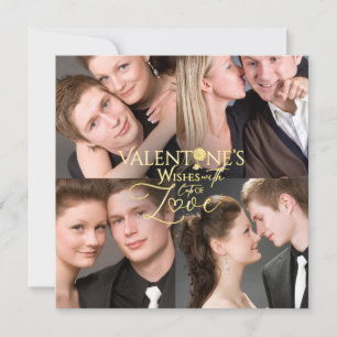 Carte Collage photo de la Saint-Valentin moderne