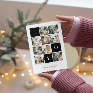 Carte Collage photo de Noël   Joie   Joyeux Fêtes