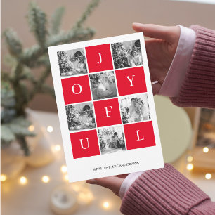 Carte Collage photo de Noël   Red Joyful