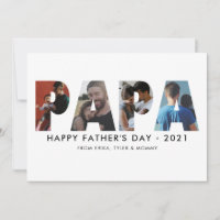 Collage photo minimaliste PAPA Happy Fête des père