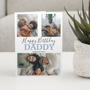 Carte Collage Photo Moderne de 3   Anniversaire