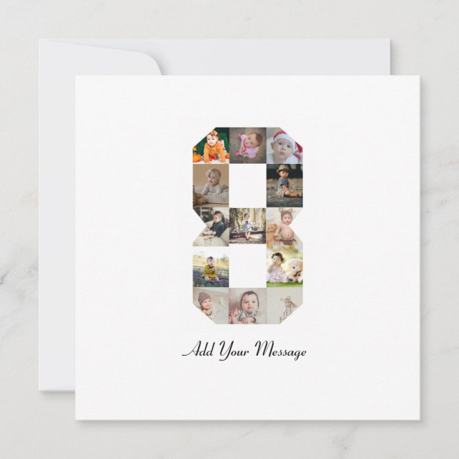 Carte Collage photo noir et blanc numéro 8 (Devant)