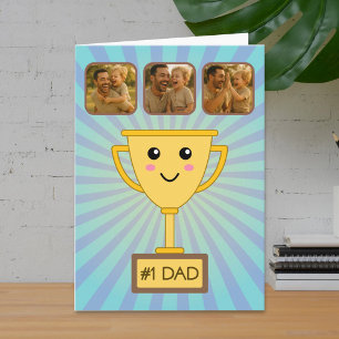 Carte Collage photo numéro 1 Trophée pour Papa