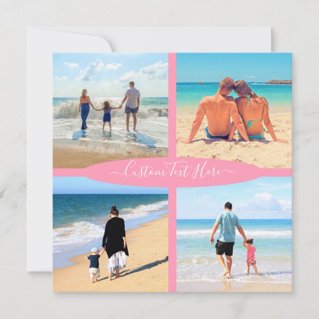 Carte Collage photo personnalisé Amour de famille Texte  (Devant)