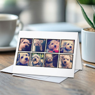 Carte Collage photo personnalisé avec photos Carrés