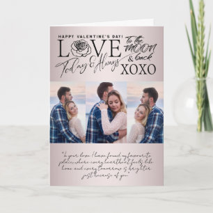 Carte Collage photo Saint-Valentin Soft Blush