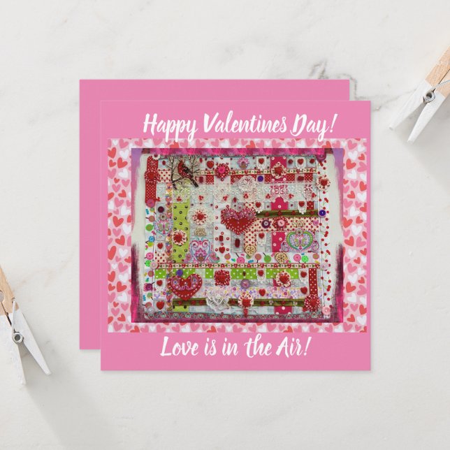 Carte Collage Saint-Valentin (Devant/Arrière en situation)