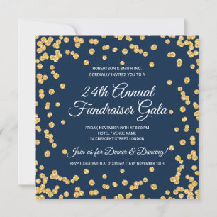 Carte Collecte de fonds d'entreprise Parties scintillant