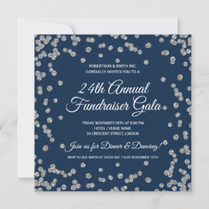 Carte Collecte de fonds Entreprise Parties scintillant A