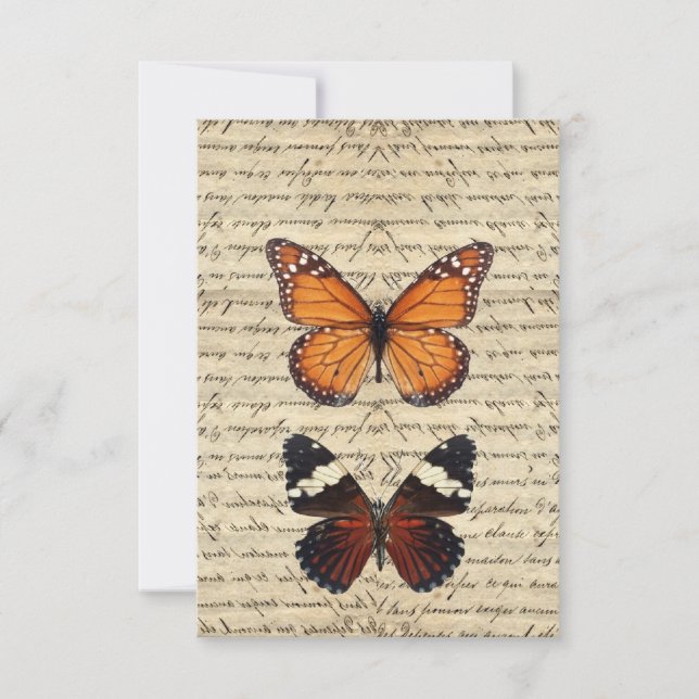 Carte Collection de papillons vintages (Devant)