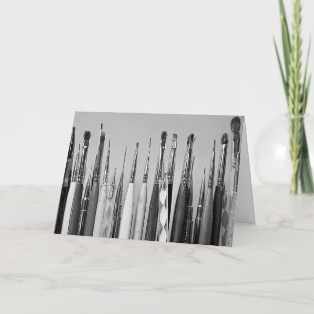 Carte Collection de pinceaux pour ongles d'anniversaire (Devant)