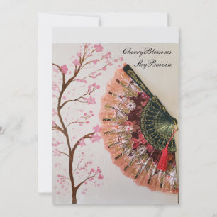 Carte Collection de ventilateurs : fleurs de cerisiers
