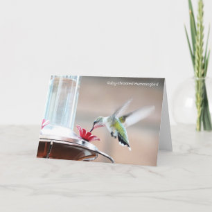 Carte Collection d'oiseaux : Colibri (notes vierges)