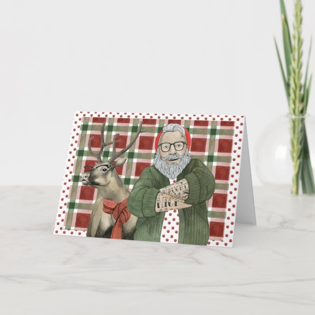 Carte Collection Hipster Père Noël (Devant)