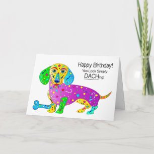 Carte Collection Kaleidoscope pour chien Dachshund
