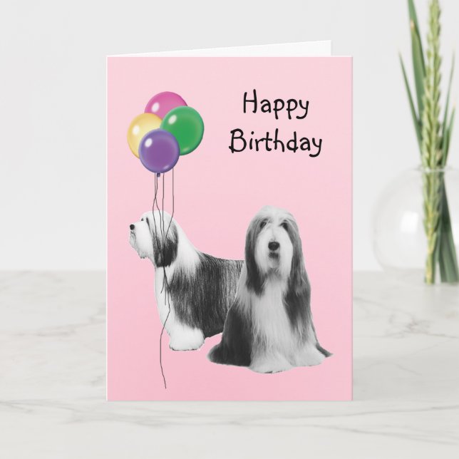 Carte Collie, Ballons d'anniversaire (Devant)