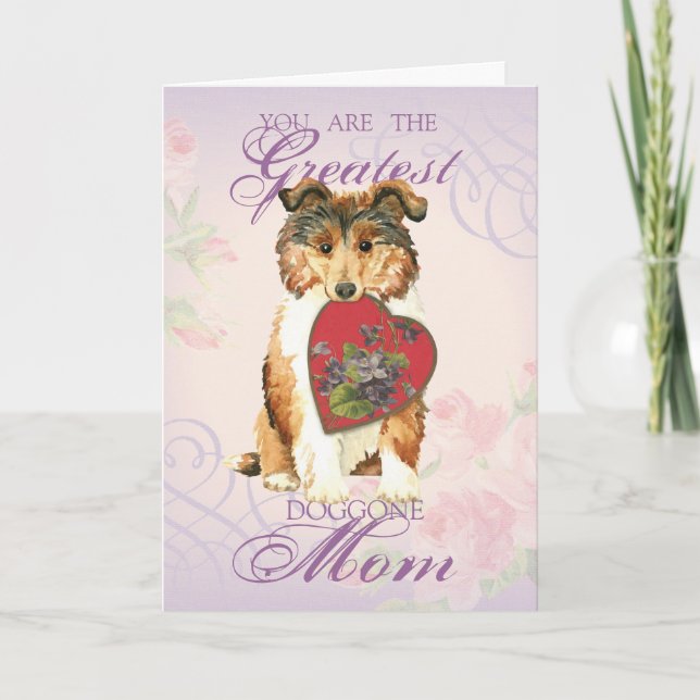 Carte Collie Heart Maman (Devant)