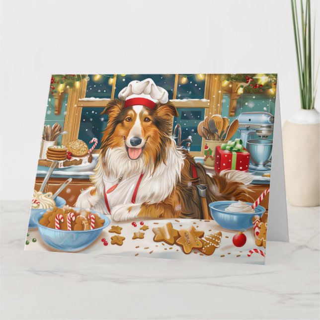 Carte Collie Holiday Baking : Festive Cheer Christmas (Devant)