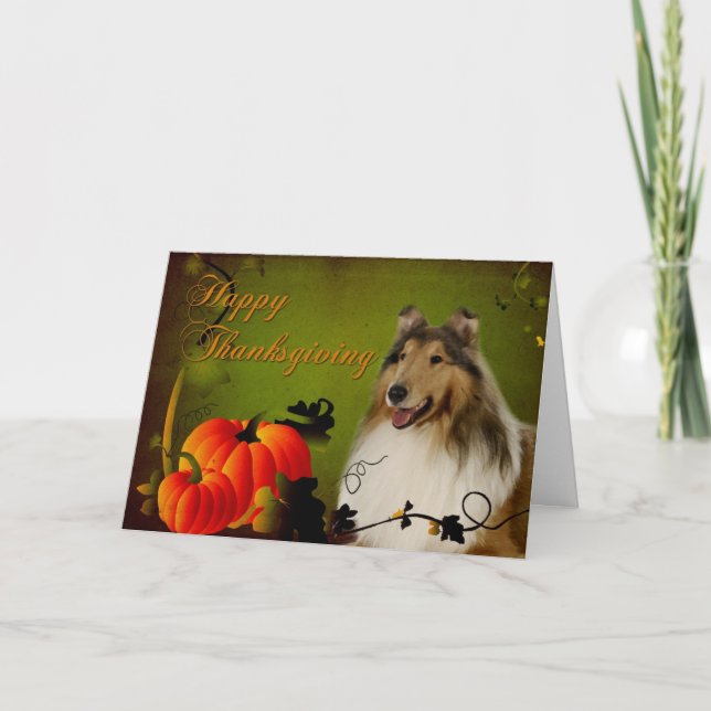 Carte Collie Thanksgiving (Devant)