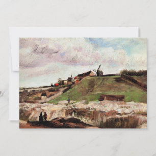 Carte Colline de Montmartre avec carrière par Vincent va