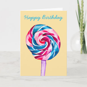 Carte Collipop eau couleur bonbon art