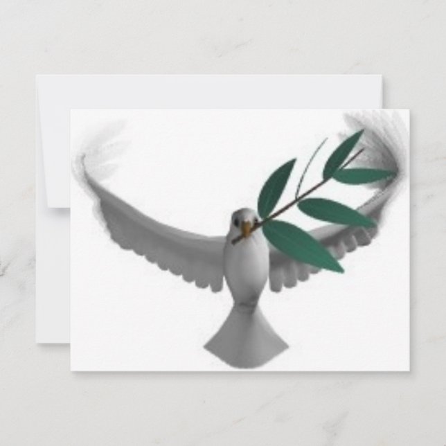 Carte Colombe-branche d'olivier (Devant)