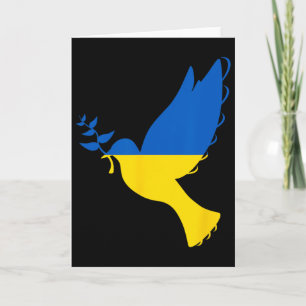 Carte Colombe de la paix en Ukraine. Soutenez l'Ukraine.