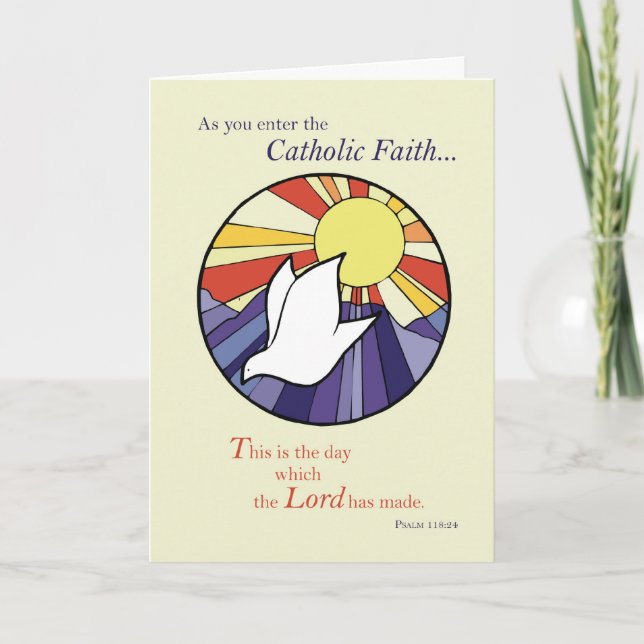 Carte Colombe Sun RCIA de 2823 cercles, catholique (Devant)