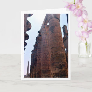 Carte Colonnes du temple de Karnak éclairées par le sole