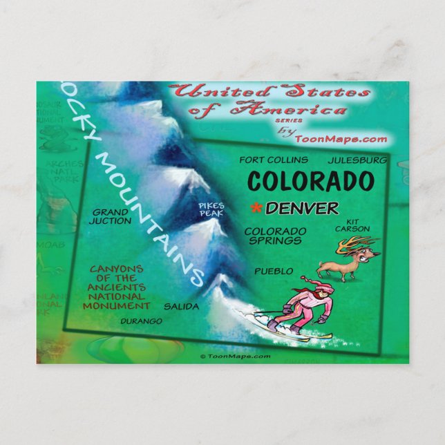Carte Colorado USA (Devant)
