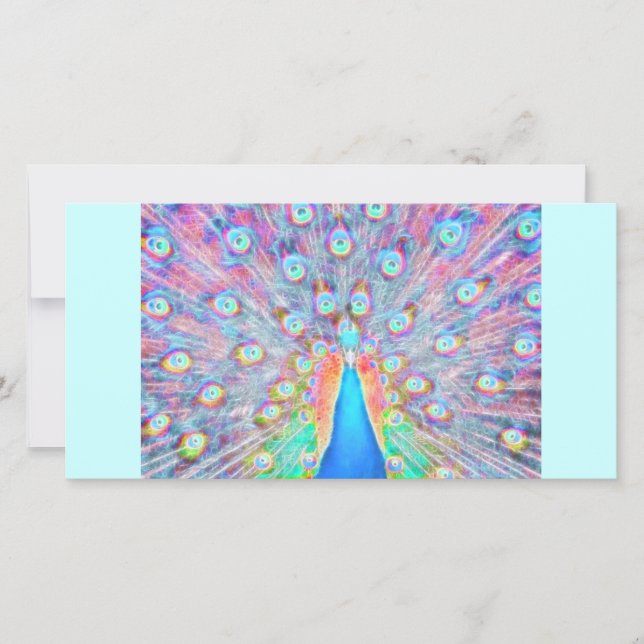 Carte Coloré clair *Peacock* Spirit Design (Devant)