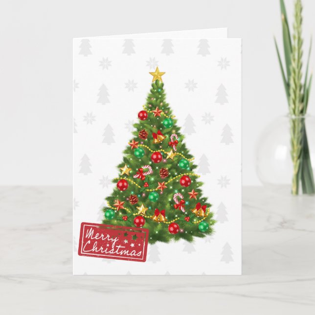 Carte Coloré Moderne Design élégant Joyeux Noël (Devant)