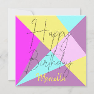 Carte Coloré tendance élégant chic joyeux script d'anniv