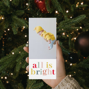 Carte Coloré Tout Est Lumineux Avec Photo   Joyeuses fêt
