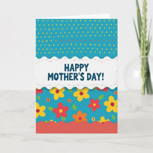 Carte colorée à pois pour la meilleure maman