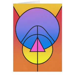 Carte colorée abstraite de cercles géométriques