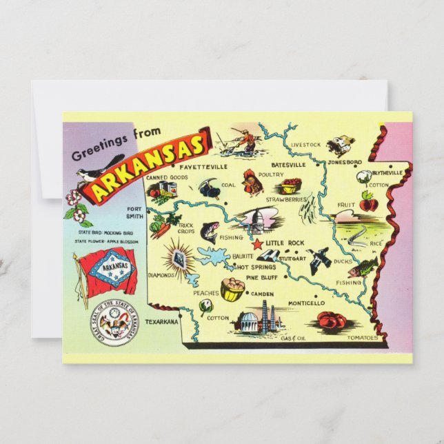 Carte colorée Arkansas Faire-part de déplacement (Devant)