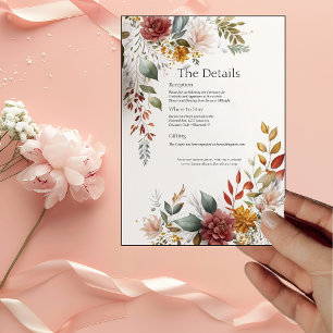 Carte colorée Bohème Floral Détails