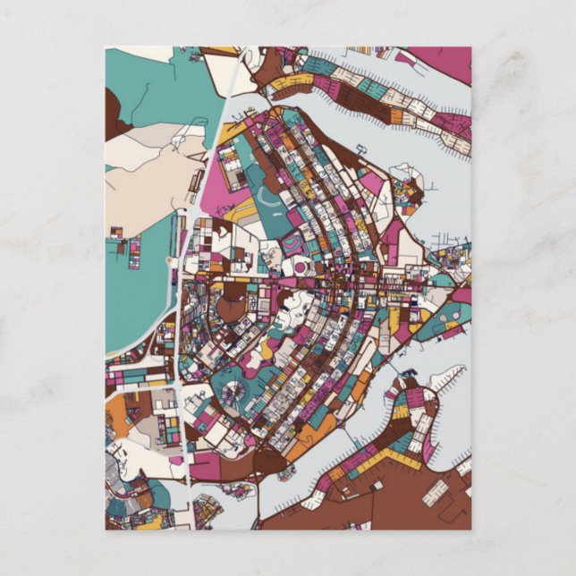 Carte colorée Brasilia (Devant)