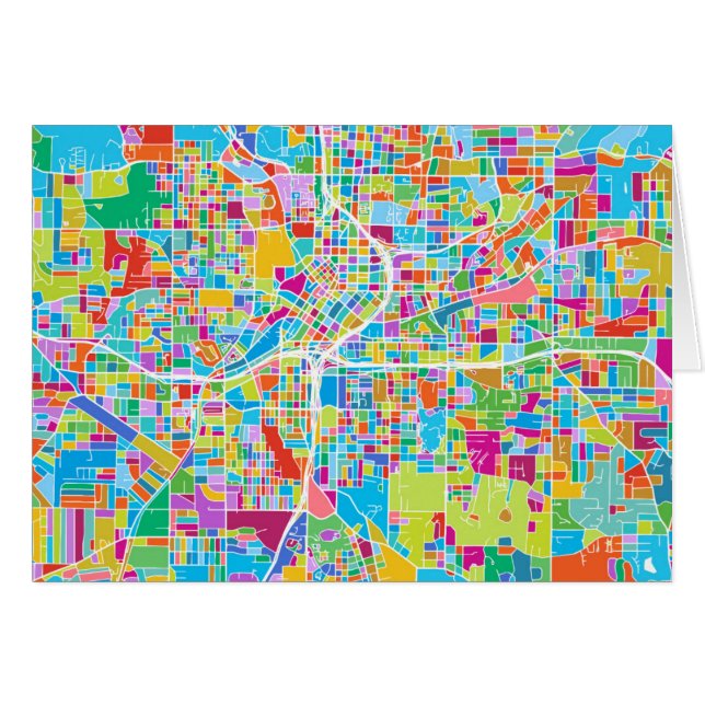 Carte colorée d'Atlanta (Devant horizontal)