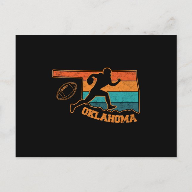 Carte colorée de l'État de l'Oklahoma (Devant)