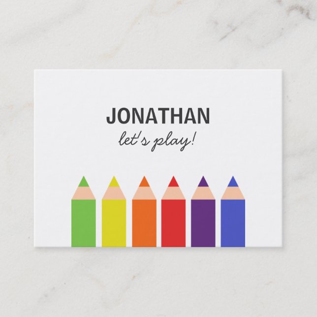 Carte colorée de Playdate de crayons (Devant)