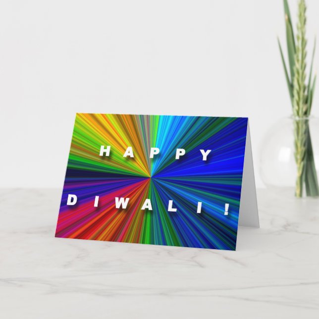 Carte colorée de Starburst Diwali (Devant)
