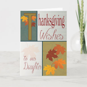 Carte colorée de thanksgiving des feuilles de la