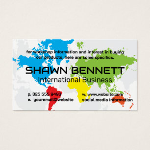 Carte colorée du monde