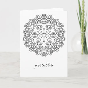Carte Colorez votre propre MANDALA - do-it-yourself Colo