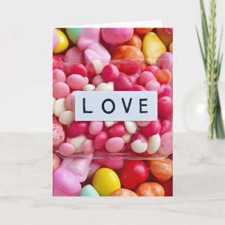 Carte Colorful Candy Love Bridal Wedding Anniversary 