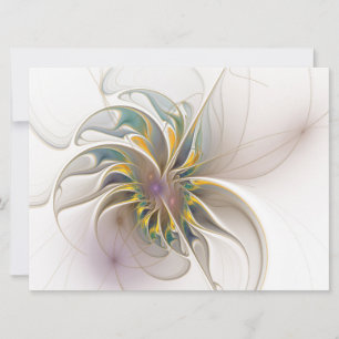Carte Colorful fractal ornament. Flower art
