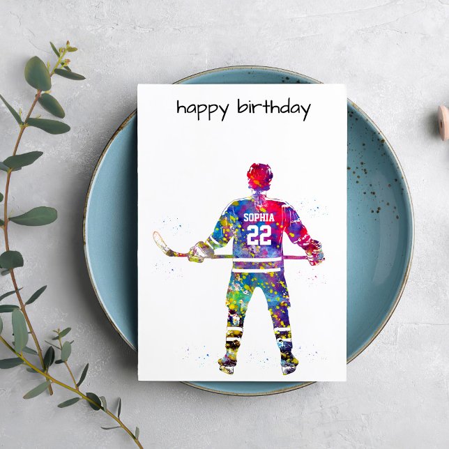 Carte Colorful Hockey Player (Créateur téléchargé)