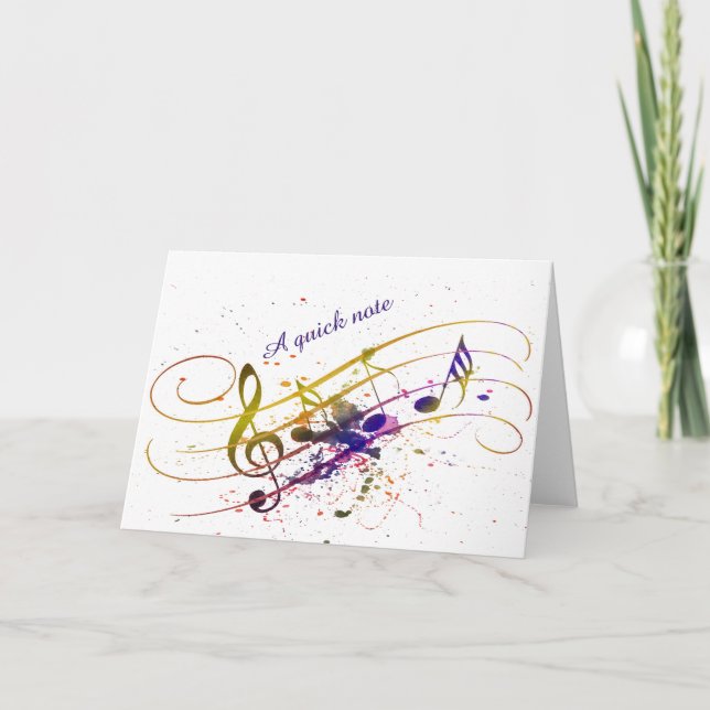 Carte Colorful music splatter (Devant)
